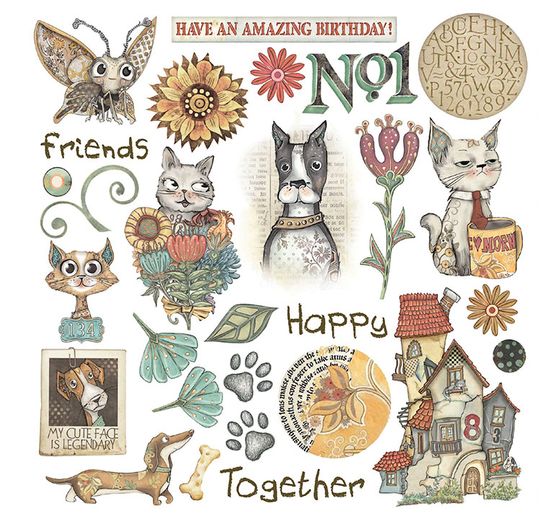 Rub On asortyment "Furry Friends"