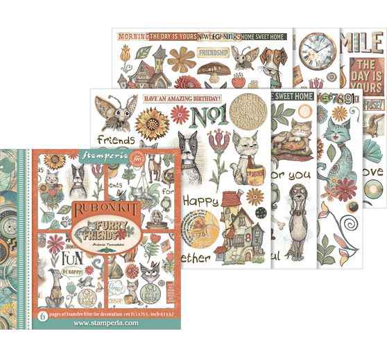 Rub On asortyment "Furry Friends"