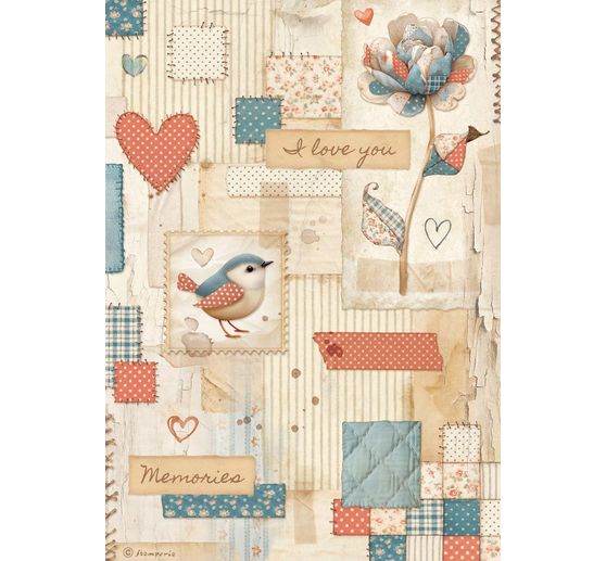 Motif straw silk assortment "Family", set of 6