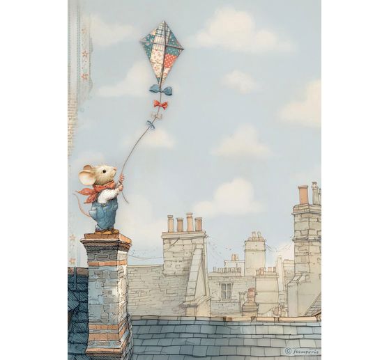 Motif straw silk assortment "Family", set of 6