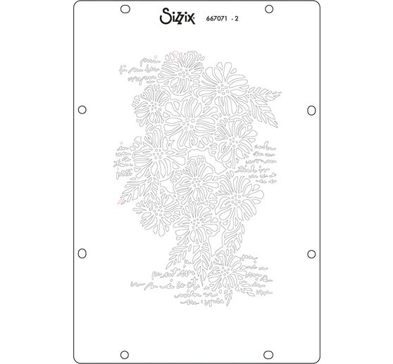 Sizzix Stencil zestaw "Botanicals", 4 szt.