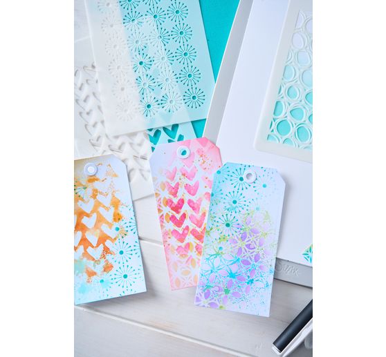 Sizzix Stencil zestaw "Backgrounds", 4 szt.