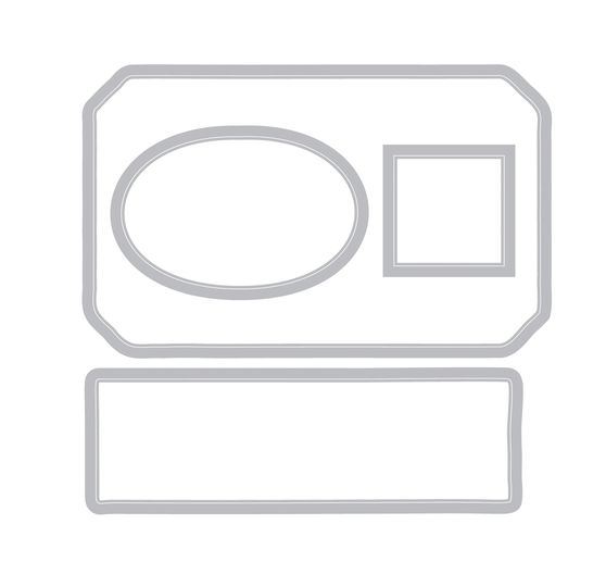 Sizzix Framelits Wykrojnik do papieru i Clear Stamps "Globetrotter&rsquo;s Mark by 49 & Market"