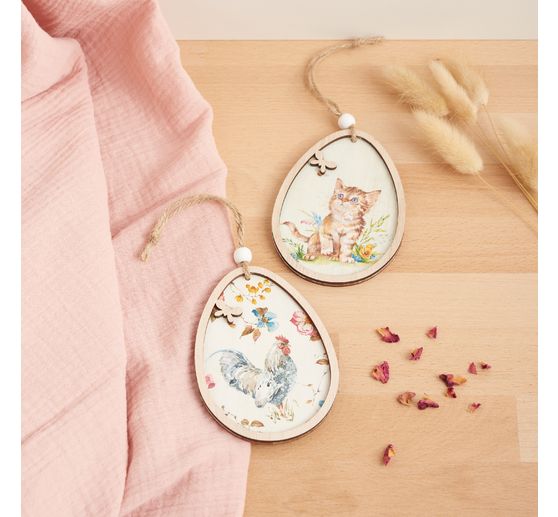 VBS Ozdobne zawieszki z ramką "Kwiat i motyl", zestaw 2 sztuk