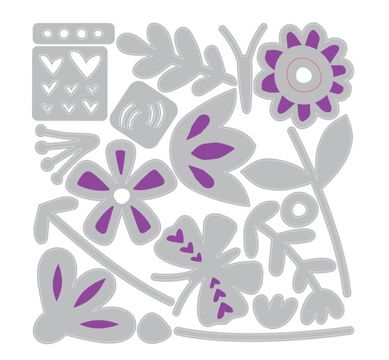 Sizzix Thinlits Wykrojnik do papieru "Friendly Florals"