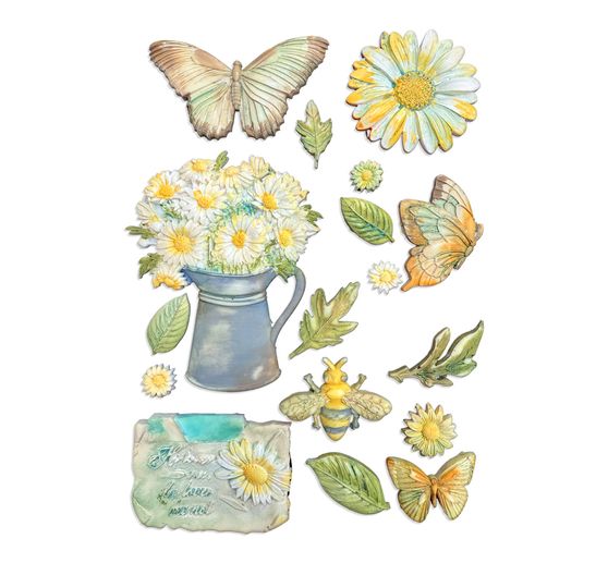 Silikonowa forma A5 "Daisy Art", Daisy and Butterfly