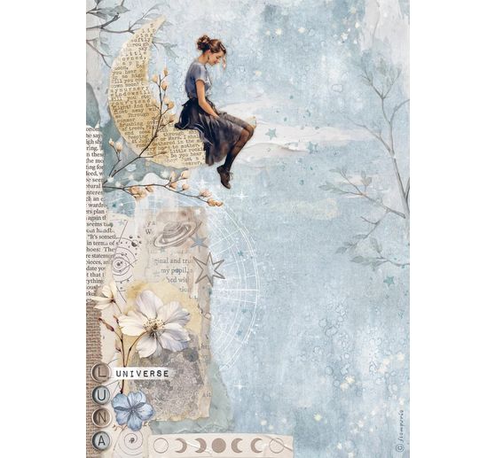 Motyw papier ryżowy "Secret Diary - Moon"