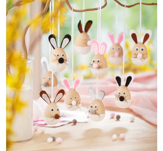 VBS Craft kit decoration pendants "Egg bunnies"