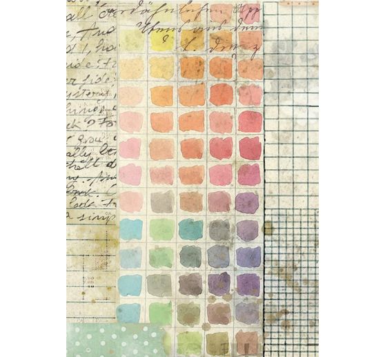 Motyw papier ryżowy backgrounds "Daisy Art", zestaw 8 sztuk