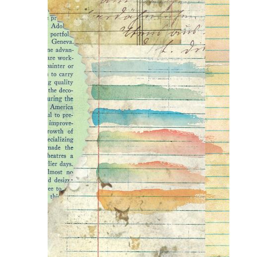 Motyw papier ryżowy backgrounds "Daisy Art", zestaw 8 sztuk