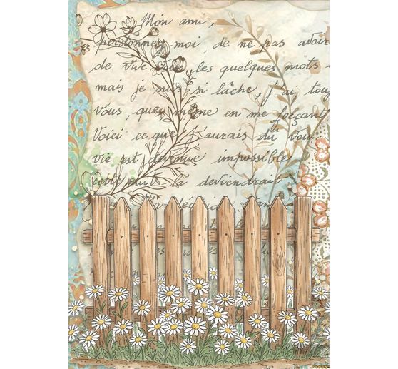 Motyw papieru ryżowego "Daisy Art", zestaw 8 sztuk