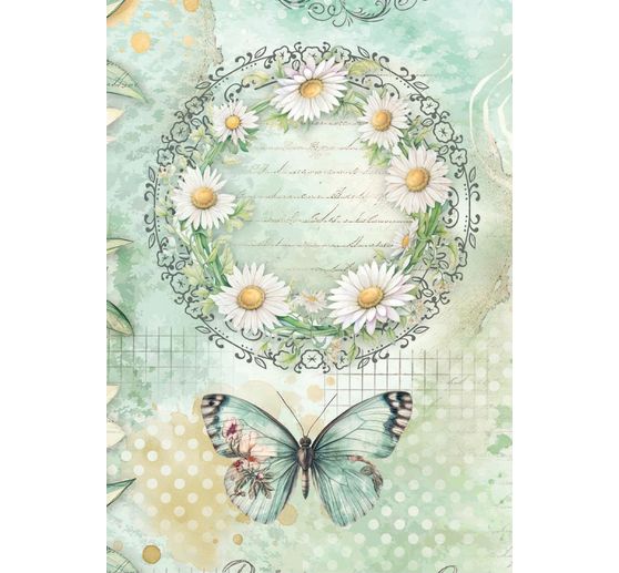 Motyw papieru ryżowego "Daisy Art", zestaw 8 sztuk