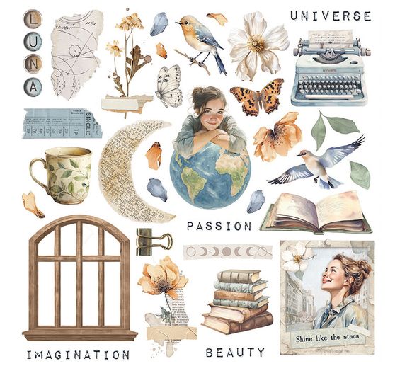 Rub On assortment "Secret Diary"