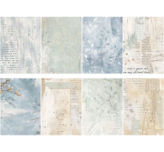 Motyw papier ryżowy backgrounds "Secret Diary", zestaw 8 sztuk