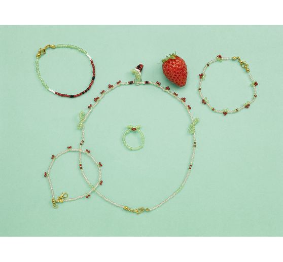 Jewellery set with pearls "Fruity Summer"