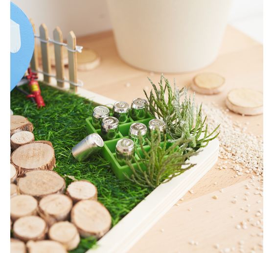 Płaskie drewniane tace VBS, zestaw 4 sztuk