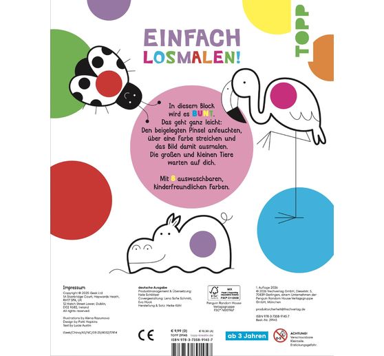 Book "Mein erster Wasserfarben-Malblock - Tiere"