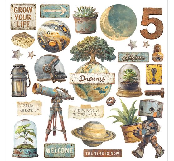 Rub On assortment "A New Beginning"