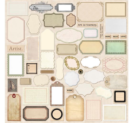 Scrapbook paper "Typographic"