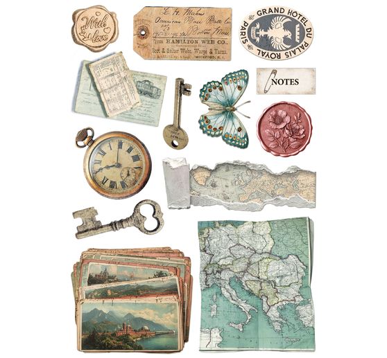 Motyw papier ryżowy asortyment "Eastern Journey", zestaw 8 sztuk