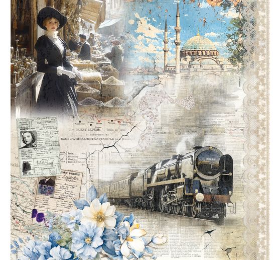 Scrapbook paper "Eastern Journey"