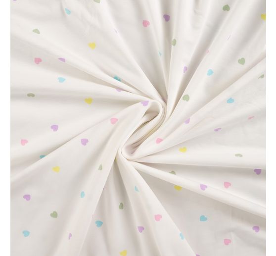 Tkanina dżersejowa "Małe Serca"