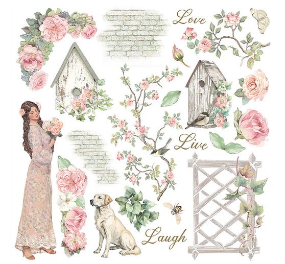 Rub On assortment "House of Roses"