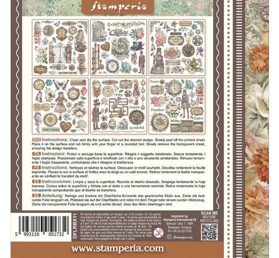 Rub On asortyment "Gardens of Time"