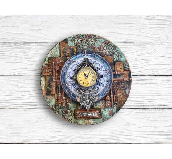 Silikonowa forma A5 "Gardens of Time", Clock and Flowers