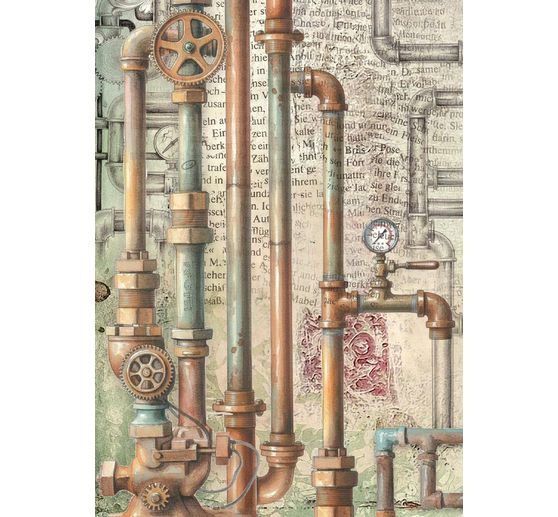 Motyw papieru ryżowego backgrounds "Ogrody czasu", zestaw 8 sztuk