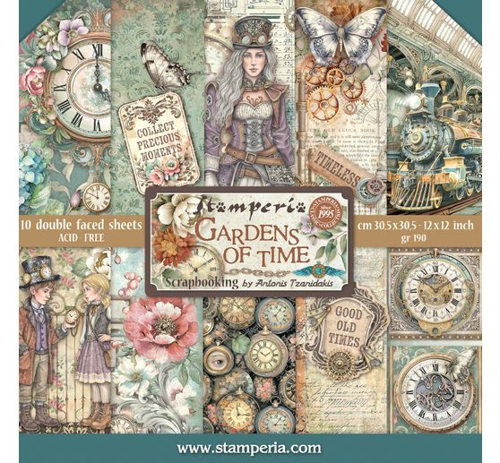 Blok do scrapbooking "Gardens of Time"