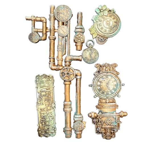 Silikonowa forma A5 "Gardens of Time", Clocks and Tubes