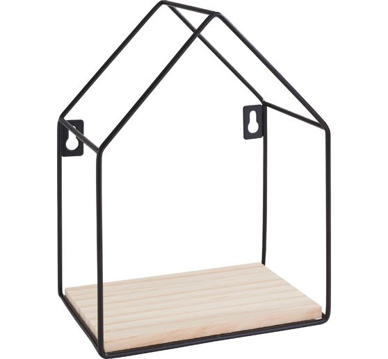 VBS P&oacute;łka ścienna "Dom", metal / drewno