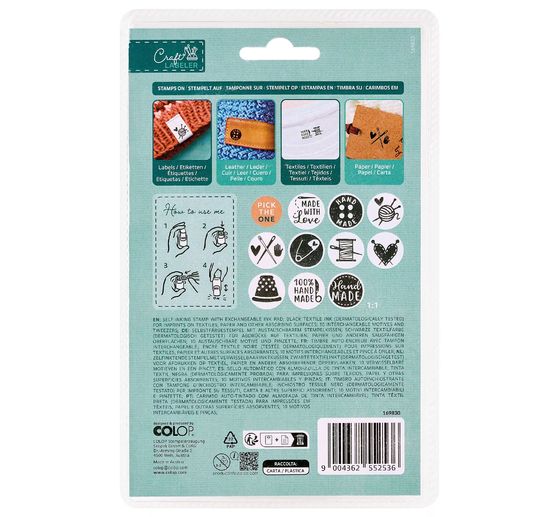 COLOP Craft Labeler stempel tekstylny "Handmade"