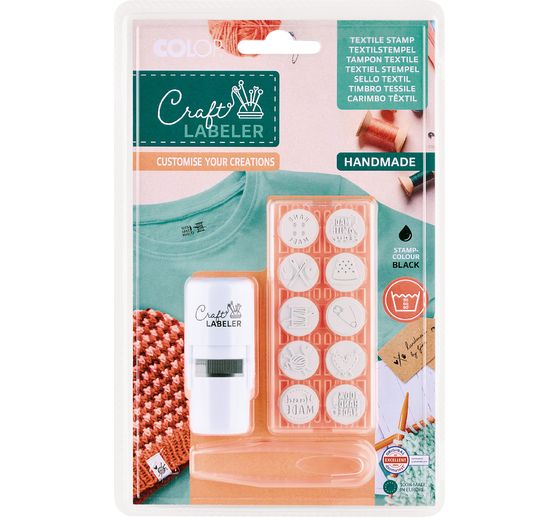 COLOP Craft Labeler stempel tekstylny "Handmade"