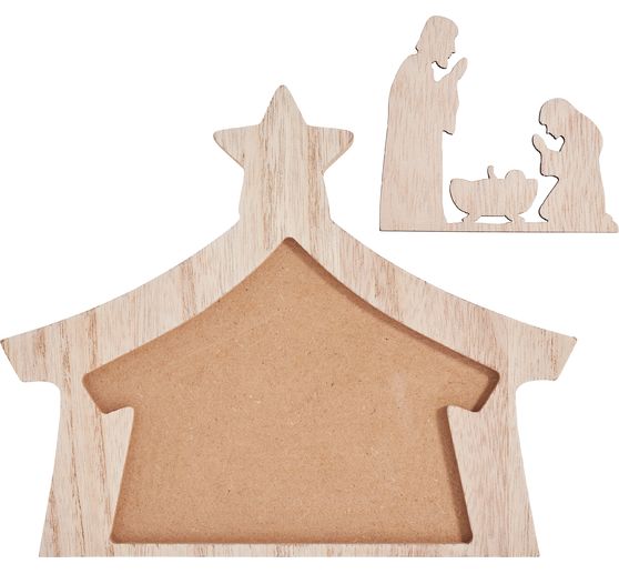 VBS Wooden nativity scene with recess