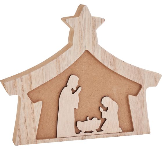 VBS Wooden nativity scene with recess