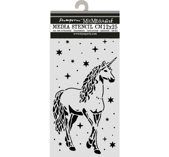Stencil "Wonderland - Unicorn", 12 x 25 cm