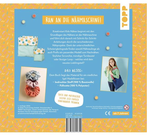 Book "Kreativstart Kids N&auml;hen. Anleitungsbuch und Material"