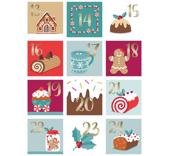 Sticker z cyframi adwentowymi "Christmas Bakery"