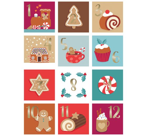 Sticker z cyframi adwentowymi "Christmas Bakery"