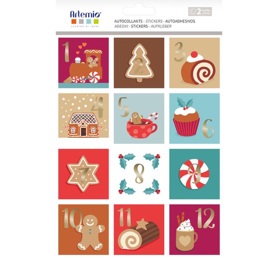 Sticker z cyframi adwentowymi "Christmas Bakery"