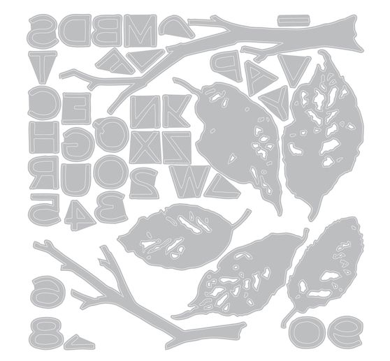 Sizzix Thinlits Wykrojnik do papieru "Leaves + Sticks by Tim Holtz"