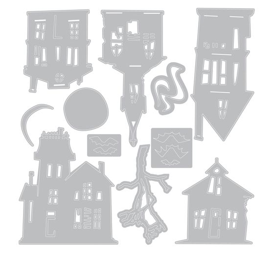 Sizzix Thinlits Wykrojnik do papieru "Ghost Town by Tim Holtz"