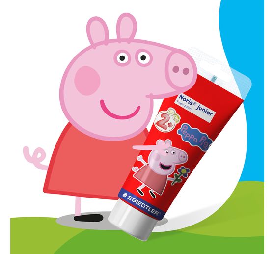 Farby do malowania palcami Noris junior "Peppa Pig", 4 x 75 ml