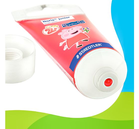 Farby do malowania palcami Noris junior "Peppa Pig", 4 x 75 ml