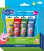 Farby do malowania palcami Noris junior "Peppa Pig", 4 x 75 ml