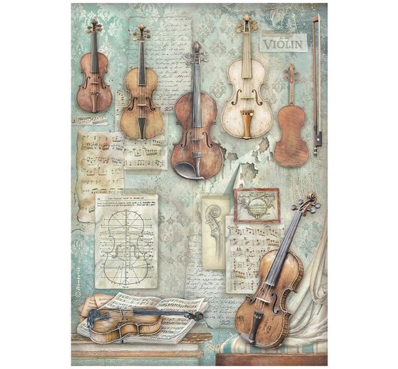 Motyw ryżowy asortyment Stamperia "Symphony", DIN A4, zestaw 6 szt.