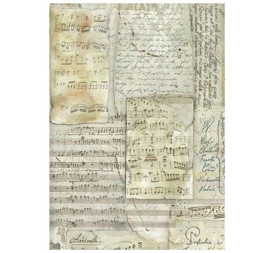 Motyw papieru ryżowego backgrounds Stamperia "Symphony", DIN A6, zestaw 8 sztuk