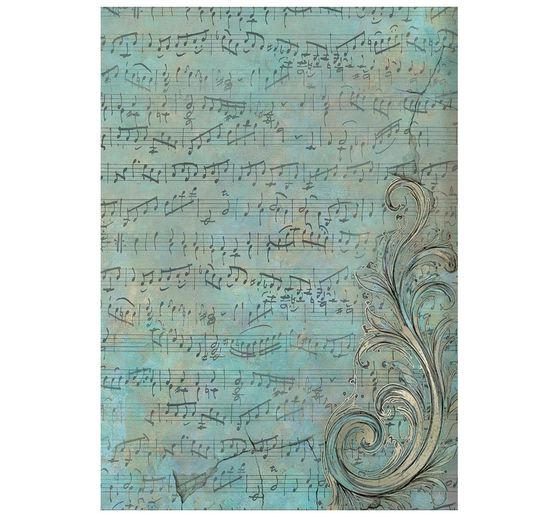 Motyw papieru ryżowego backgrounds Stamperia "Symphony", DIN A6, zestaw 8 sztuk